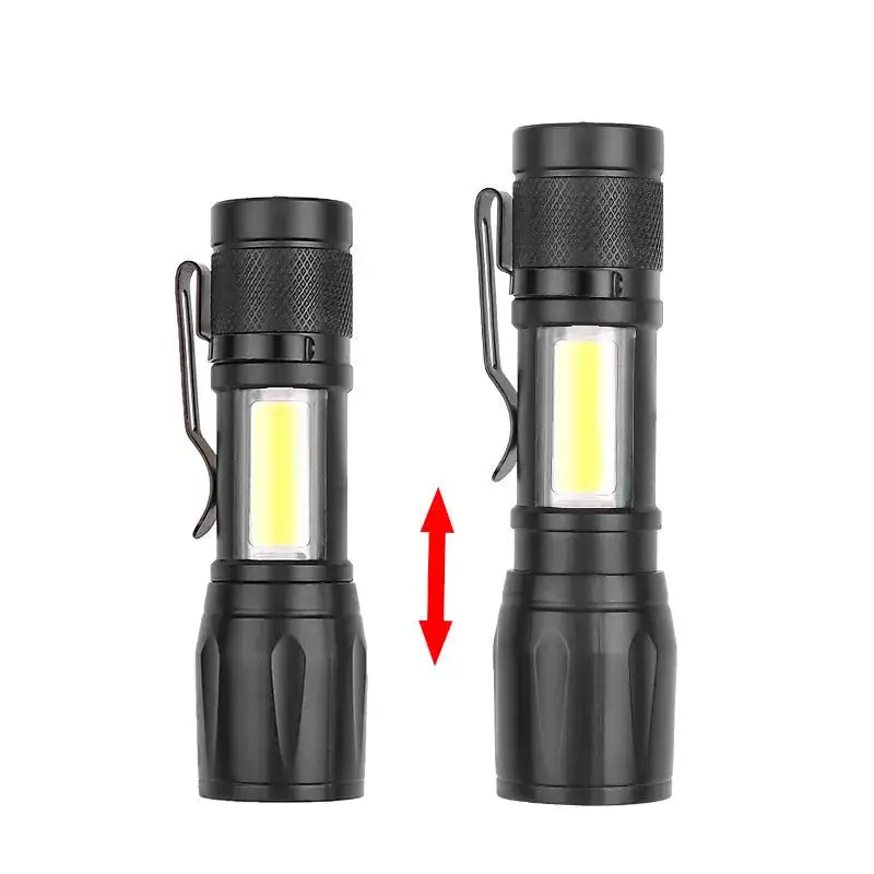 Mini Rechargeable LED Flashlight COB+XPE