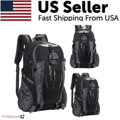 40L Men Women Travel Backpack Rucksack Camping Laptop Hiking School Book Bag USA