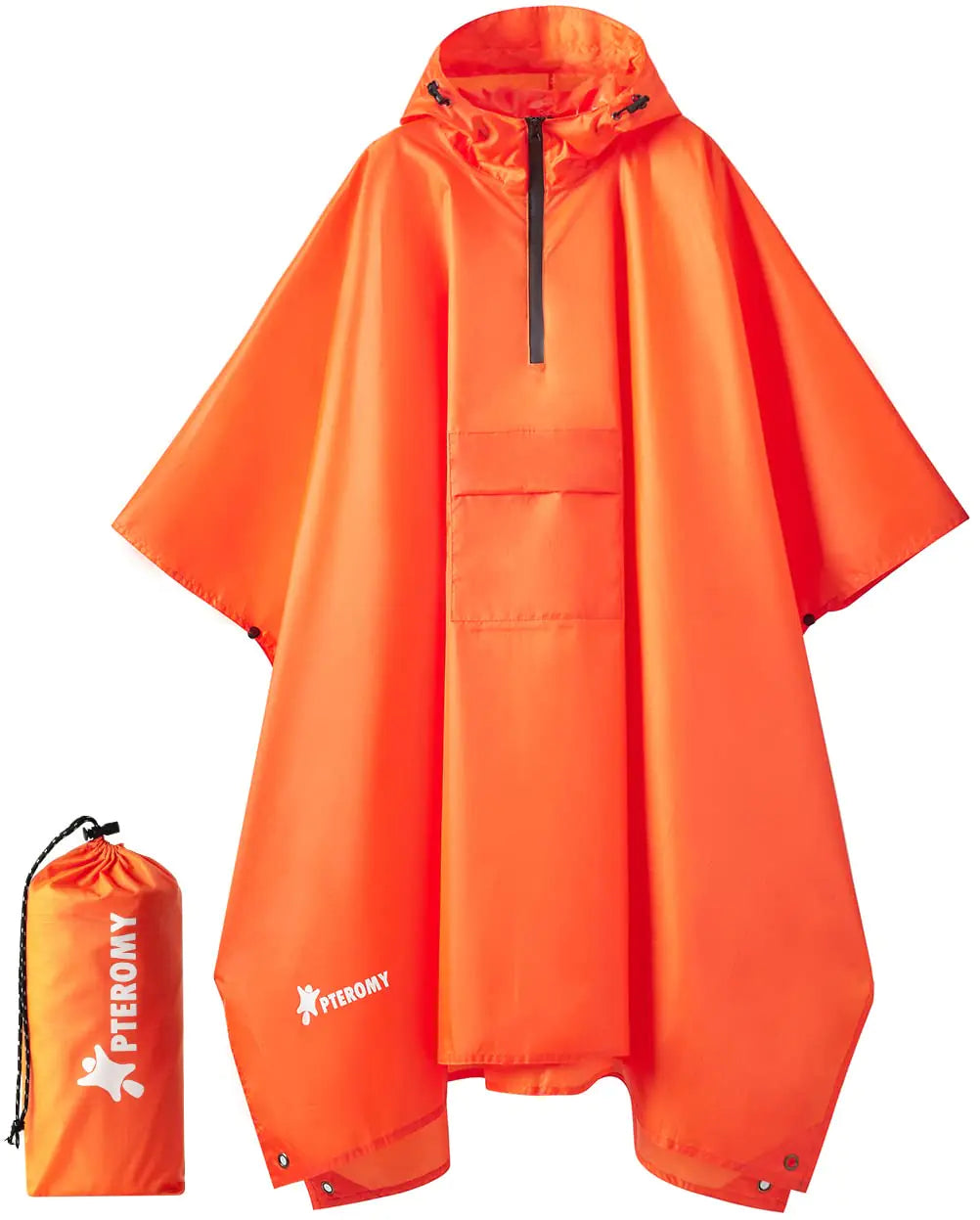 Hooded Rain Poncho for Adult with Pocket